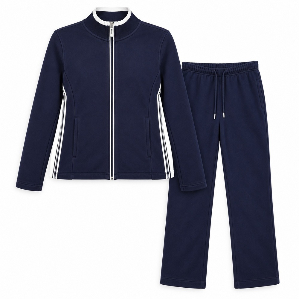 Vintage Y2K Pacer Tracksuit Set S Navy Blue Retro Sport Track Jacket Pants